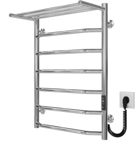 Электрический полотенцесушитель Deffi Трапеция с полкой П7 500х700 правое подключение JD03 хром C.TP.70.50.7.E.C.R.1