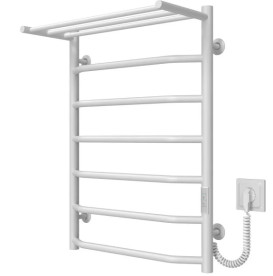 Електрична сушарка для рушників Deffi Трапеція з полицею П7 500х700 праве підключення WD03 білий C.TP.70.50.7.E.W.R.3