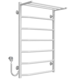 Електрична сушарка для рушників Deffi Трапеція з полицею П7 500х800 ліве підключення білий C.TP.80.50.7.E.W.L.5