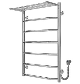 Электрический полотенцесушитель Deffi Трапеция с полкой П7 500х800 правое подключение хром C.TP.80.50.7.E.C.R.5