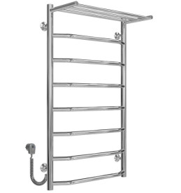 Электрический полотенцесушитель Deffi Трапеция с полкой П8 500х900 левое подключение хром C.TP.90.50.8.E.C.L.5