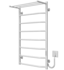 Электрический полотенцесушитель Deffi Трапеция с полкой П8 500х900 правое подключение WD03 белый C.TP.90.50.8.E.W.R.3