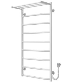 Електрична сушарка для рушників Deffi Трапеція з полицею П9 500х1000 праве підключення білий C.TP.100.50.9.E.W.R.5