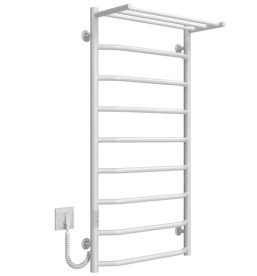 Електрична сушарка для рушників Deffi Трапеція з полицею П9 500х1000 ліве підключення WD03 білий C.TP.100.50.9.E.W.L.3