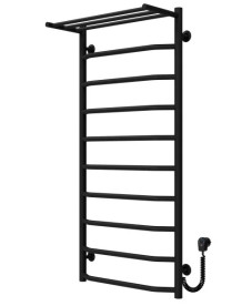 Электрический полотенцесушитель Deffi Трапеция с полкой П10 500х1100 правое подключение черный C.TP.110.50.10.E.B.R.5