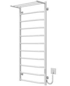 Электрический полотенцесушитель Deffi Трапеция с полкой П11 500х1200 правое подключение WD03 белый C.TP.120.50.11.E.W.R.3