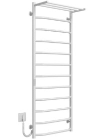 Електрична сушарка для рушників Deffi Трапеція з полицею П12 500х1300 ліве підключення WD03 білий C.TP.130.50.12.E.W.L.3