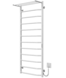 Електрична сушарка для рушників Deffi Трапеція з полицею П12 500х1300 праве підключення WD03 білий C.TP.130.50.12.E.W.R.3