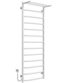 Электрический полотенцесушитель Deffi Трапеция с полкой П13 500х1400 левое подключение белый C.TP.140.50.13.E.W.L.5