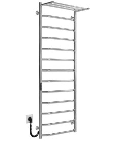 Электрический полотенцесушитель Deffi Трапеция с полкой П13 500х1400 левое подключение JD03 хром C.TP.140.50.13.E.C.L.1