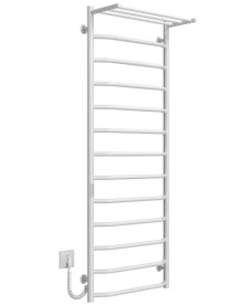 Електрична сушарка для рушників Deffi Трапеція з полицею П13 500х1400 ліве підключення WD03 білий C.TP.140.50.13.E.W.L.3