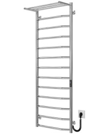 Электрический полотенцесушитель Deffi Трапеция с полкой П13 500х1400 правое подключение JD03 хром C.TP.140.50.13.E.C.R.1