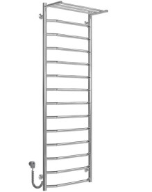 Электрический полотенцесушитель Deffi Трапеция с полкой П15 500х1500 левое подключение хром C.TP.150.50.15.E.C.L.5
