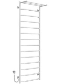 Электрический полотенцесушитель Deffi Трапеция с полкой П15 500х1500 левое подключение белый C.TP.150.50.15.E.W.L.5