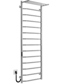 Электрический полотенцесушитель Deffi Трапеция с полкой П15 500х1500 левое подключение JD03 хром C.TP.150.50.15.E.C.L.1