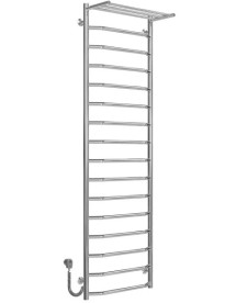 Електрична сушарка для рушників Deffi Трапеція з полицею П16 500х1700 ліве підключення хром C.TP.170.50.16.E.C.L.5