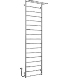 Электрический полотенцесушитель Deffi Трапеция с полкой П17 500х1800 левое подключение хром C.TP.180.50.17.E.C.L.5