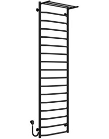 Электрический полотенцесушитель Deffi Трапеция с полкой П17 500х1800 левое подключение черный C.TP.180.50.17.E.B.L.5