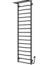 Электрический полотенцесушитель Deffi Трапеция с полкой П17 500х1800 правое подключение черный C.TP.180.50.17.E.B.R.5