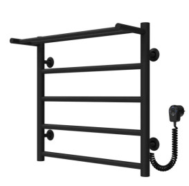 Электрический полотенцесушитель Deffi Терма П5 500х500 правое подключение черный C.TE.50.50.5.E.B.R.5