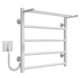 Электрический полотенцесушитель Deffi Терма П5 500х500 левое подключение WD03 белый C.TE.50.50.5.E.W.L.3