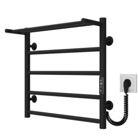 Електрична сушарка для рушників Deffi Терма П5 500х500 праве підключення JD03 чорний C.TE.50.50.5.E.B.R.1