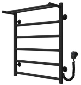 Електрична сушарка для рушників Deffi Терма П6 500х600 праве підключення чорний C.TE.60.50.6.E.B.R.5