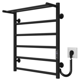 Электрический полотенцесушитель Deffi Терма П6 500х600 правое подключение JD03 черный C.TE.60.50.6.E.B.R.1