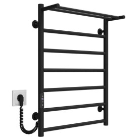 Электрический полотенцесушитель Deffi Терма П7 500х700 левое подключение JD03 черный C.TE.70.50.7.E.B.L.1
