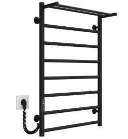 Електрична сушарка для рушників Deffi Терма П8 500х800 ліве підключення JD03 чорний C.TE.80.50.8.E.B.L.1