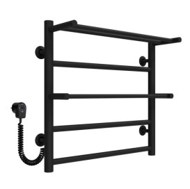 Електрична сушарка для рушників Deffi Терма Плюс П5 500х500 ліве підключення чорний C.TA.50.50.5.E.B.L.5