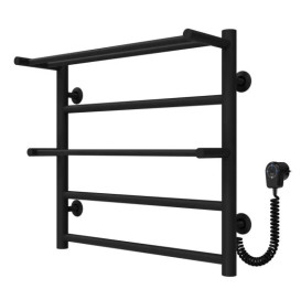 Электрический полотенцесушитель Deffi Терма Плюс П5 500х500 правое подключение черный C.TA.50.50.5.E.B.R.5