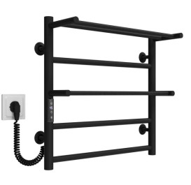 Електрична сушарка для рушників Deffi Терма Плюс П5 500х500 ліве підключення JD03 чорний C.TA.50.50.5.E.B.L.1