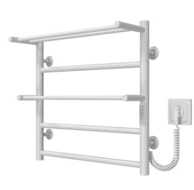 Электрический полотенцесушитель Deffi Терма Плюс П5 500х500 правое подключение WD03 белый C.TA.50.50.5.E.W.R.3