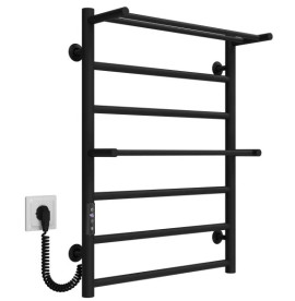 Электрический полотенцесушитель Deffi Терма Плюс П7 500х700 левое подключение JD03 черный C.TA.70.50.7.E.B.L.1