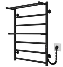 Электрический полотенцесушитель Deffi Терма Плюс П7 500х700 правое подключение JD03 черный C.TA.70.50.7.E.B.R.1