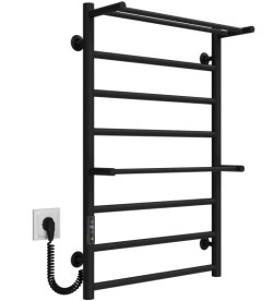 Электрический полотенцесушитель Deffi Терма Плюс П8 500х800 левое подключение JD03 черный C.TA.80.50.8.E.B.L.1