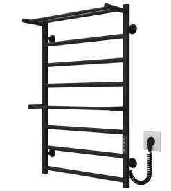 Электрический полотенцесушитель Deffi Терма Плюс П8 500х800 правое подключение JD03 черный C.TA.80.50.8.E.B.R.1