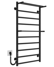 Электрический полотенцесушитель Deffi Терма Плюс П10 500х1000 левое подключение JD03 черный C.TA.100.50.10.E.B.L .1
