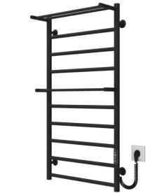 Электрический полотенцесушитель Deffi Терма Плюс П10 500х1000 правое подключение JD03 черный C.TA.100.50.10.E.B. R.1