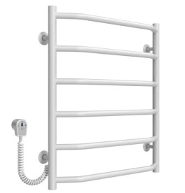 Електрична сушарка для рушників Deffi Трапеція П6 500х600 ліве підключення EF16 білий D.TR.60.50.6.E.W.L.5