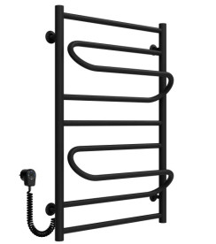 Електрична сушарка для рушників Deffi Вілла 500х800 ліве підключення чорний C.VP.80.50.E.B.R.5