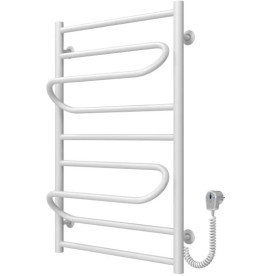 Электрический полотенцесушитель Deffi Вилла 500х800 правое подключение белый C.VP.80.50.E.W.L.5