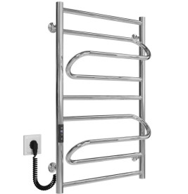 Электрический полотенцесушитель Deffi Вилла 500х800 левое подключение JD03 хром C.VP.80.50.E.C.L.1