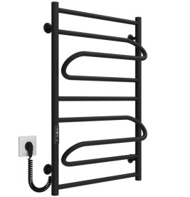 Електрична сушарка для рушників Deffi Вілла 500х800 ліве підключення JD03 чорний C.VP.80.50.E.B.L.1