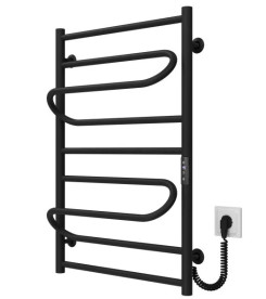 Електрична сушарка для рушників Deffi Вілла 500х800 праве підключення JD03 чорний C.VP.80.50.E.B.R.1