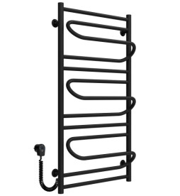 Електрична сушарка для рушників Deffi Вілла 500х1000 ліве підключення чорний C.VP.100.50.E.B.R.5