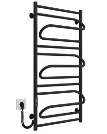 Електрична сушарка для рушників Deffi Вілла 500х1000 ліве з'єднання JD03 чорний C.VP.100.50.E.B.L.1