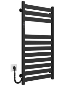 Електрична сушарка для рушників Deffi Victoria П11 500х1000 ліве підключення JD04 чорний A.VI.100.50.11.E.B.L.2