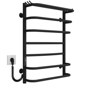 Електрична сушарка для рушників Deffi Юність П7 400х700 ліве підключення JD03 чорний C.YU.70.40.7.E.B.L.1